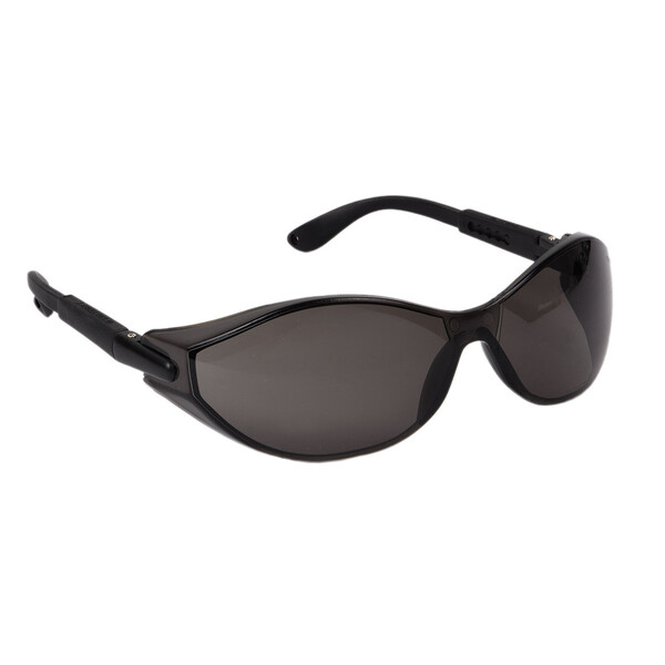 schwarz getnte Schutzbrille TYP 91293 abgedunkelte Sicherheitsbrille kratzfest