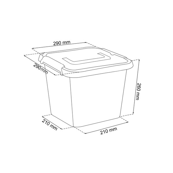 Box 13 Liter Nano-Box Aufbewahrungsbehlter mit Nanosilber