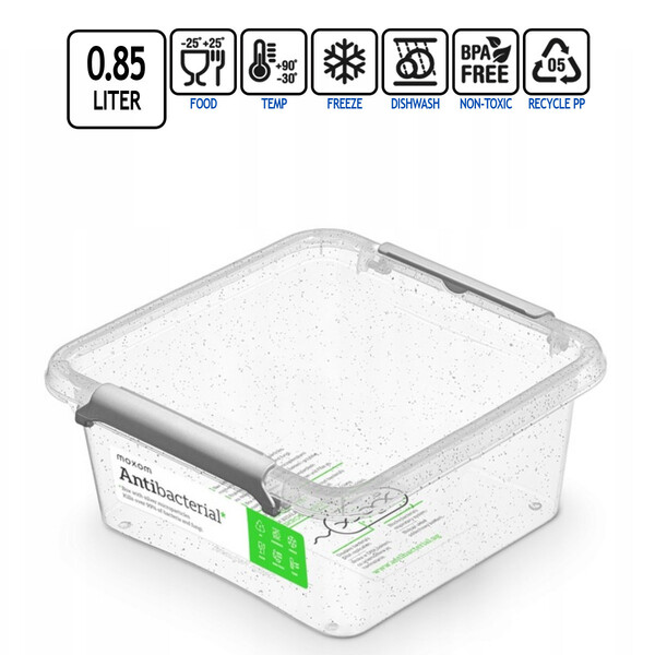 Frischhaltebox 0,85 Liter NanoBox mit Mikropartikel von Silber