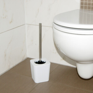 Toiletten Brstengarnitur WC Brste mit Behlter weiss