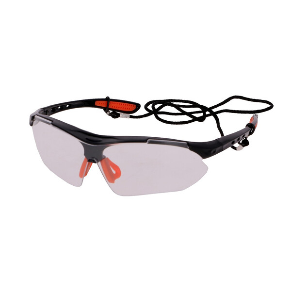 transparente Schutzbrille mit Brillenband, Arbeitsschutzbrille