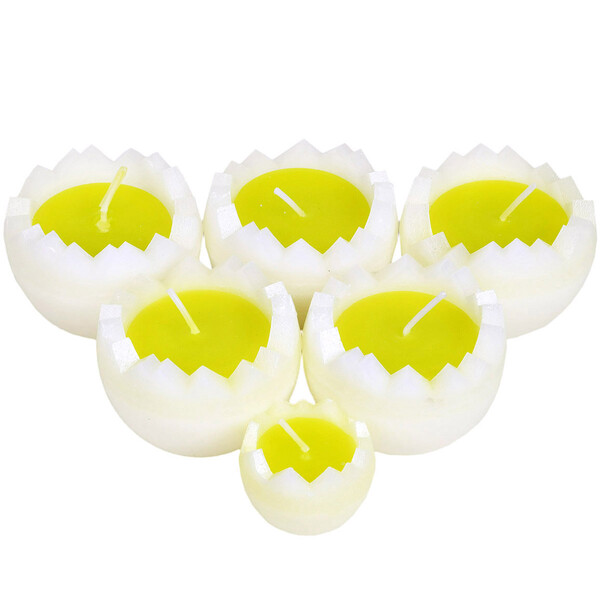 Eier Osterkerzen Eierschalen 6er Set Schwimmkerzen 7 x 5 cm
