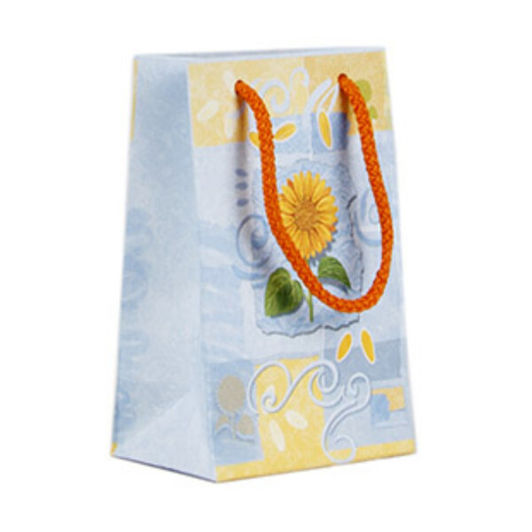 Geschenktte mit Sonnenblume 0,8 Liter - 9 x 14,5 cm Papiertte