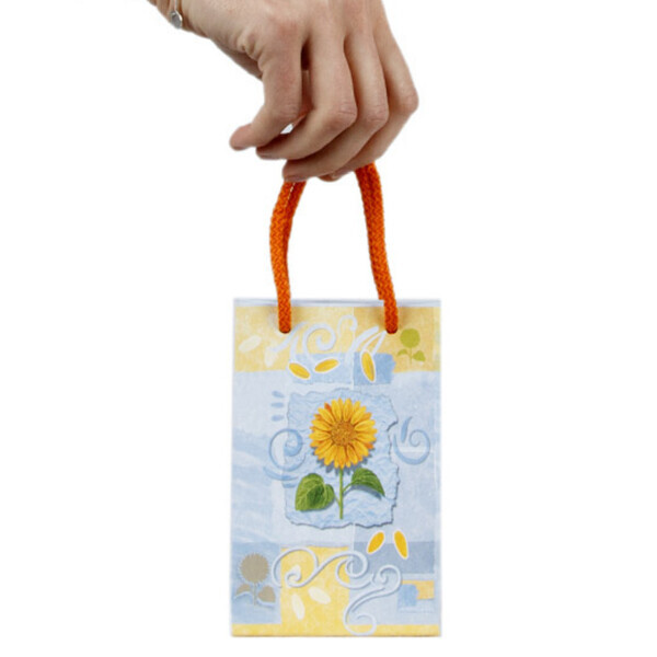 Sonnenblume Geschenktte 0,8 Liter - 9 x 14,5 cm Papiertte