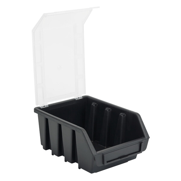 Stapelbox schwarz mit Deckel Größe 2