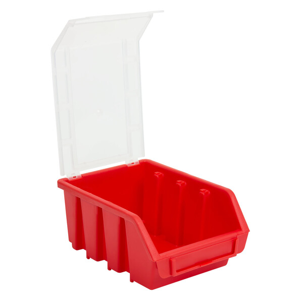 Sichtlagerbox rot mit Deckel Größe 2 Sortierbox 1 Liter
