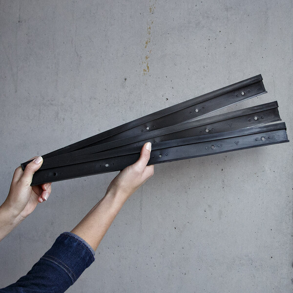 3 Stück Halterungsschienen 147 cm für Stapelboxen Wandhalterung schwarz