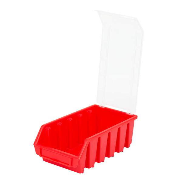 Rot Lagerboxen mit Klappdeckel Stapelbox Stapelkisten Werkstattkisten