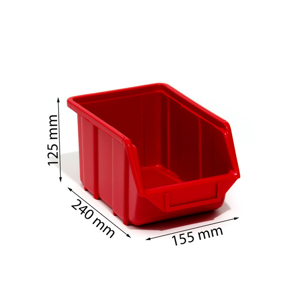 stapelbare Regalkiste Rot Magazinkiste Materialbehälter 3,5 Liter Sichtlagerbox