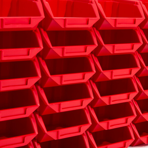 stapelbare Regalkiste Rot Magazinkiste Materialbehälter 3,5 Liter Sichtlagerbox