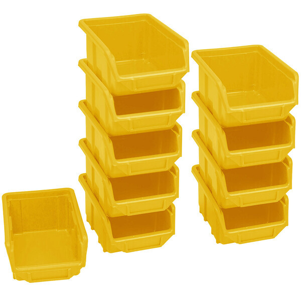 Regalkasten Materialbehälter Gelb Stapelbox Werkstattkiste Schraubenbox