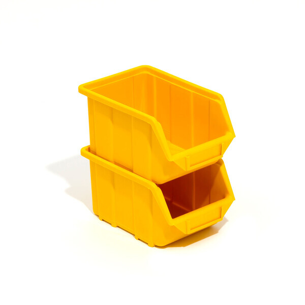 Regalkasten Materialbehälter Gelb Stapelbox Werkstattkiste Schraubenbox