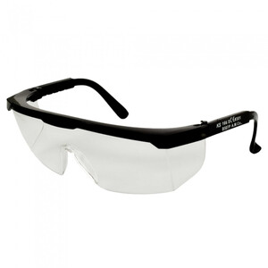 Arbeitsschutzbrille mit seitlichem Schutz transparent