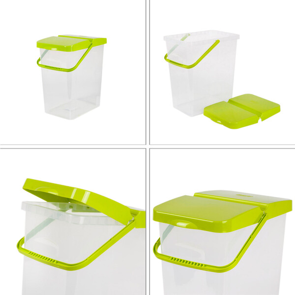Behälter für Waschpulver, Tierfutter Werkstatt 10 Liter grüner Klappdeckel